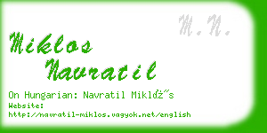 miklos navratil business card